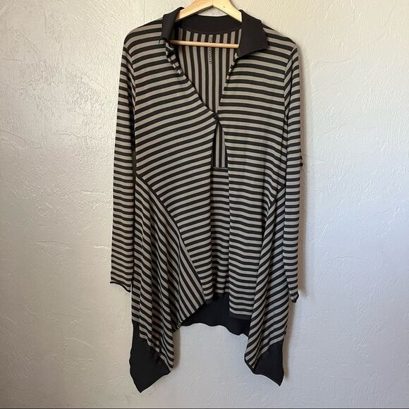 Annette Gortz Striped Long Cadigan - Picture 1 of 5
